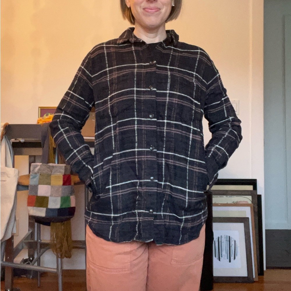 Madewell plaid shirt with pockets!